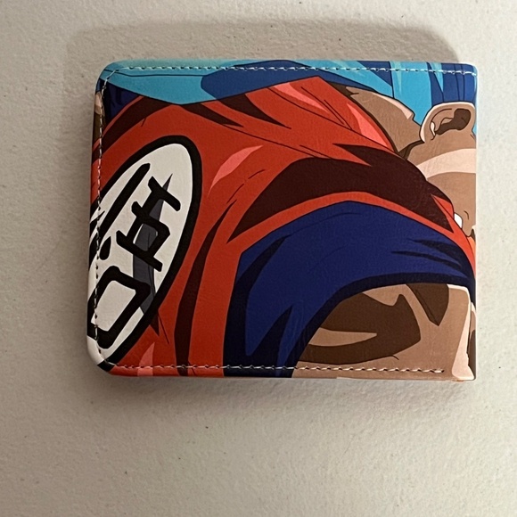 Dragonball Z Goku Powering Up Faux Leather Wallet Orange Blue - Picture 3 of 8